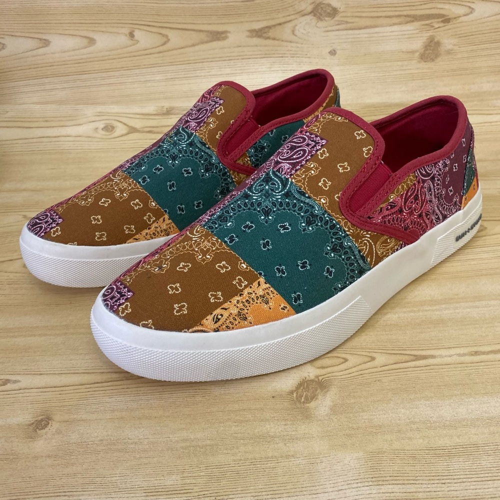 SUN + STONE Paisley Slip On Sneakers Mens Shoes 10 M